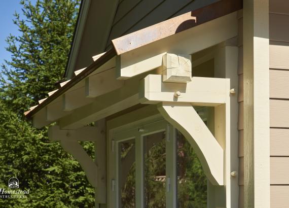 Portico over Window on 10' x 24' Custom Century Pool House in Doylestown PA