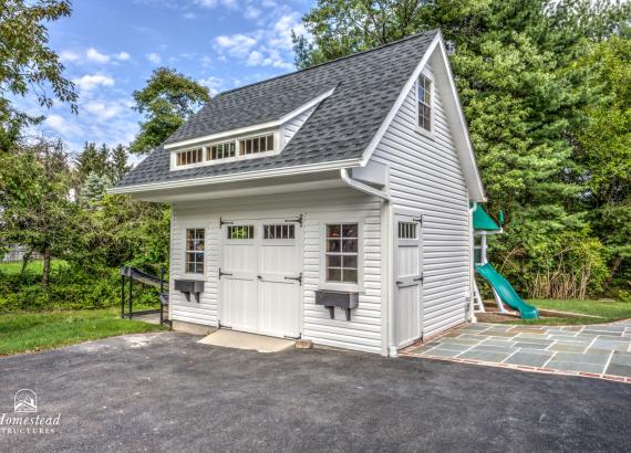 12' x 16' 2-Story Liberty A-Frame Shed with Transom Windows