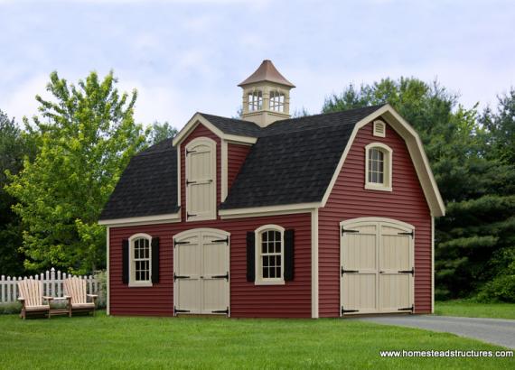 14' x 24' Liberty Dutch Barn Shed (Vinyl Siding)