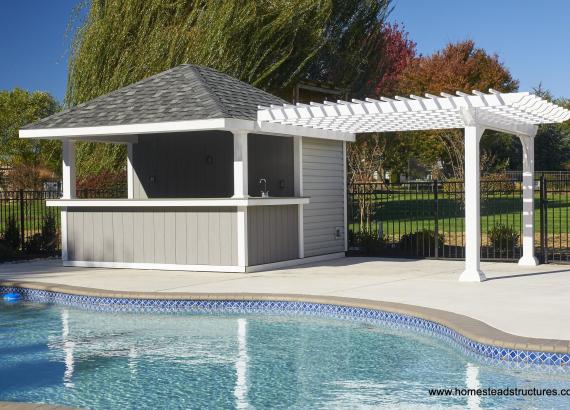 12 x 12 Siesta with white vinyl pergola