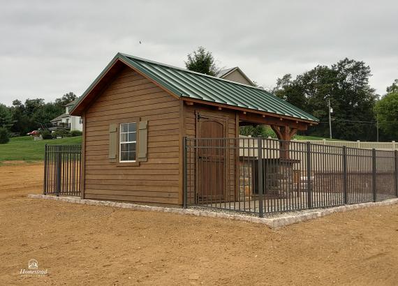 Timber frame Siesta Pool Bar with Standing Seam Metal Roof