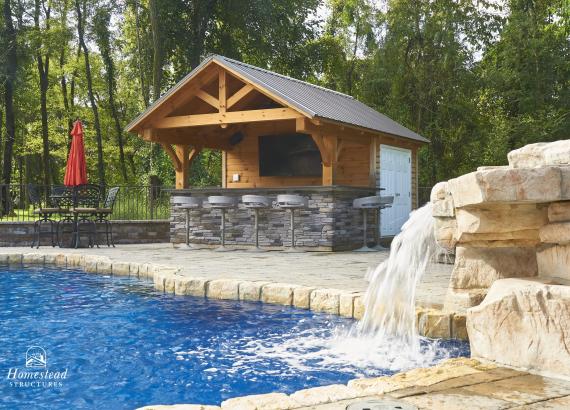 12' x 14' Timber Frame Siesta Pool Bar in Carlisle PA 