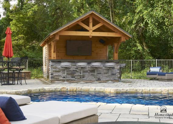 12' x 14' Timber Frame Siesta Poolside Bar in Carlisle PA