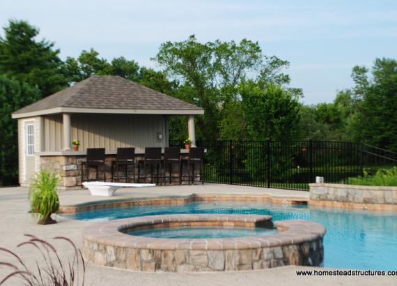 12' x 14' Siesta Poolside Bar (vinyl siding)