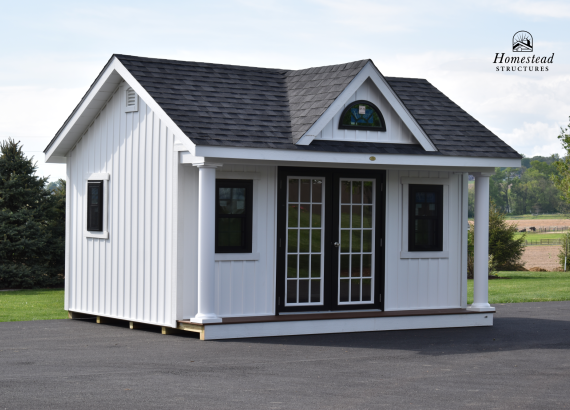 12' x 15' Heritage Classic Pool Shed in NY - Farmhouse Style