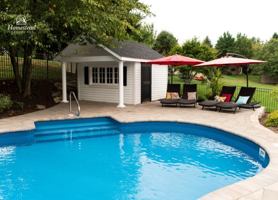 12' x 16' Classic A-Frame Pool Shed with Pavilion