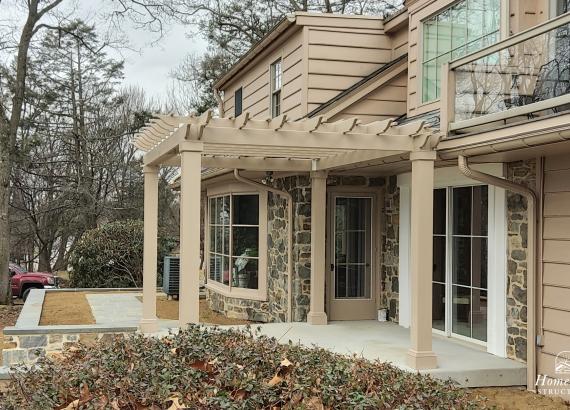 12' x 16' attached Wood & Vinyl Pergola in Lancaster PA