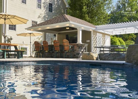 12' x 18' Siesta Poolside Par with Attached 12x12 Pergola in Quakertown, PA