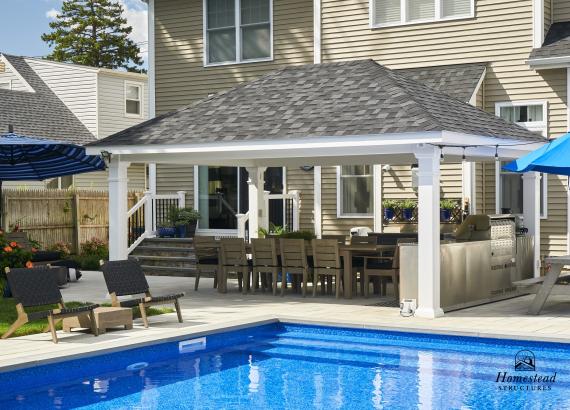 12' x 18' Vintage Pool Pavilion in North Bellmore NY