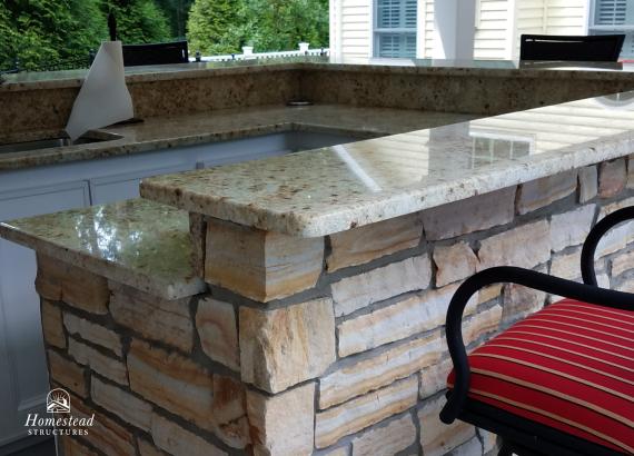 Bar area of 12' x 20' by 12' x 29' L-Shaped Custom Pool House in Coatesville PA