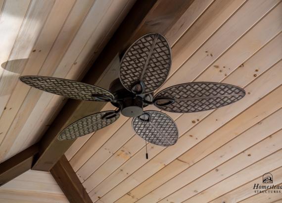 Shot of Ceiling Fan in 12' x 24' Belmar Pavilion with Everlast Outdoor Kitchen in Sellersville PA