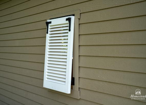 Window vents in 12' x 24' Belmar Pavilion with Everlast Outdoor Kitchen in Sellersville PA
