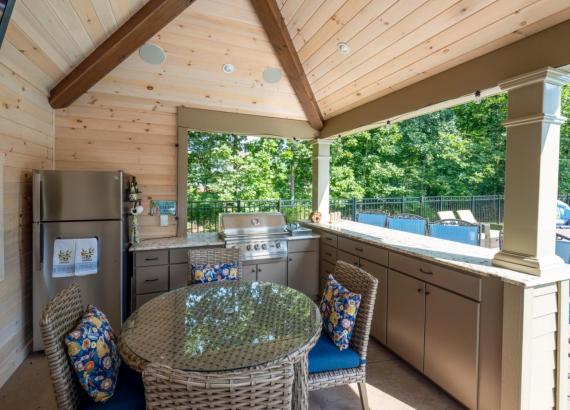 Outdoor Kitchen in 12' x 24' Belmar Pavilion in Sellersville PA