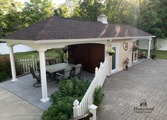 12' x 42' Custom Avalon Pool House with double Pavilions in Cape May NJ