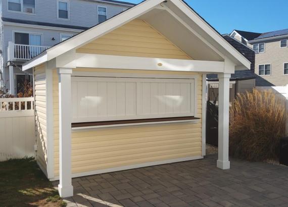 12' x 8' Classic Pool Shed with Snack Bar Window