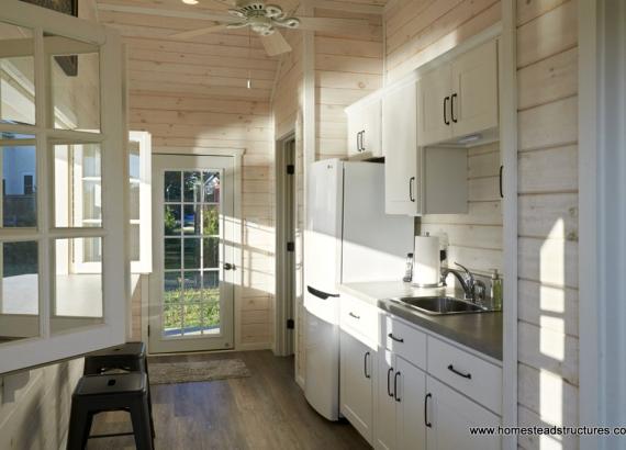 Interior kitchen on Avalon pool house