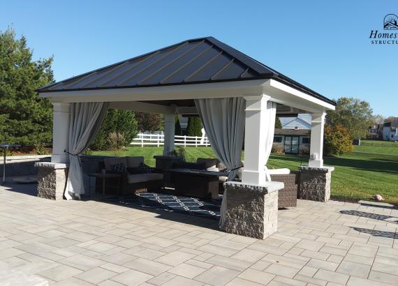 14' x 16' Vintage Pavilion with ceiling heaters and curtains in Schwenksville, PA