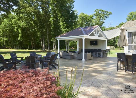 Exterior photo of 14' x 18' Belmar Pavilion in Williamstown, NJ 9697