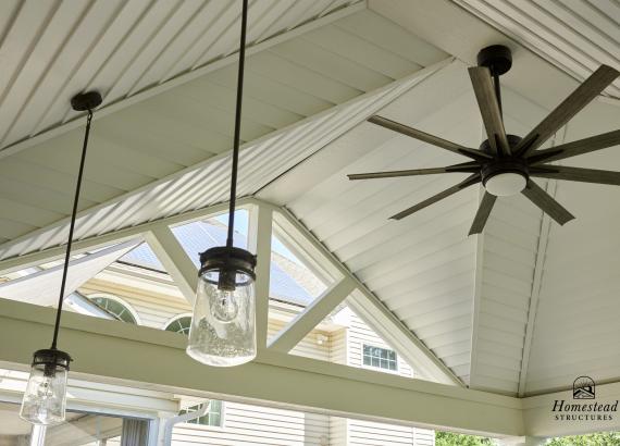 Ceiling and lighting of 14' x 18' Belmar Pavilion in Williamstown, NJ 9697