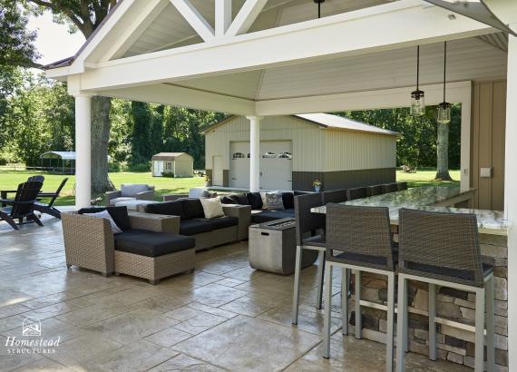 Under the pavilion area of 14' x 18' Belmar Pavilion in Williamstown, NJ 9697