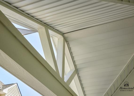 Ceiling and gable of 14' x 18' Belmar Pavilion in Williamstown, NJ 9697