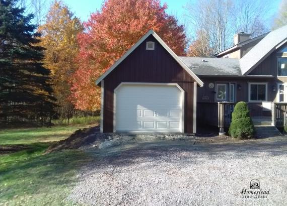 Attached 14' x 18' Liberty 1 Car Garage