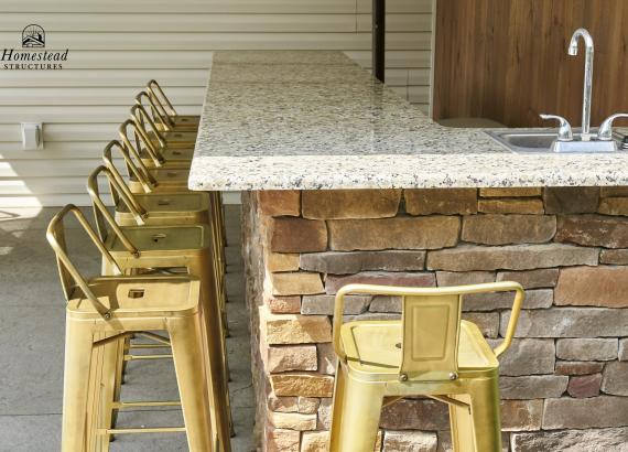 Wet Bar & Outdoor Kitchen on 14' x 20' Avalon in Saratoga Springs, NY