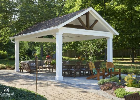 14' x 20' Vintage A-Frame Pavilion with Maple Leaf Gable in Lower Salford Township PA