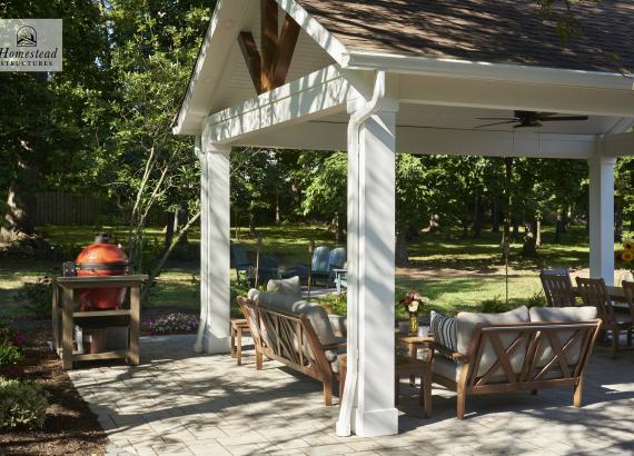 14' x 20' Vintage A-Frame Pavilion with Maple Leaf Gable in Lower Salford Township PA