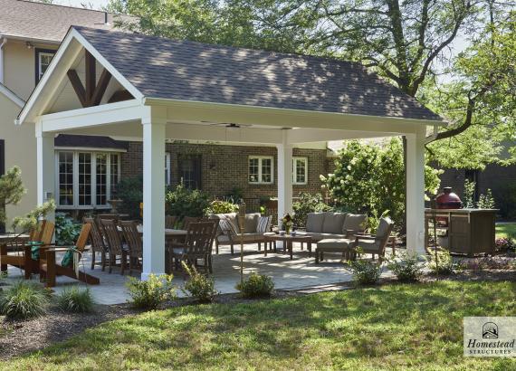 14' x 20' Vintage A-Frame Pavilion with Maple Leaf Gable in Lower Salford Township PA