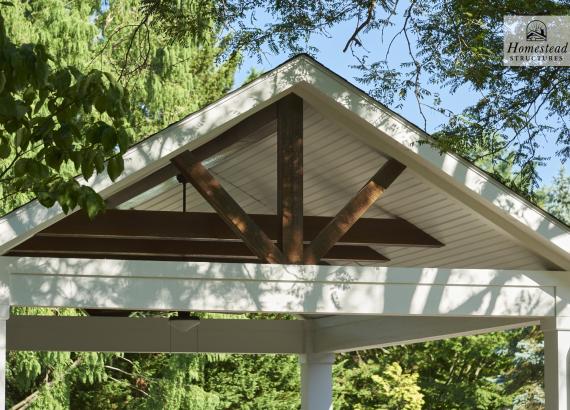 14' x 20' Vintage A-Frame Pavilion with Maple Leaf Gable in Lower Salford Township PA