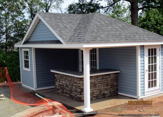 14' x 20' Wellington Pool House with bar