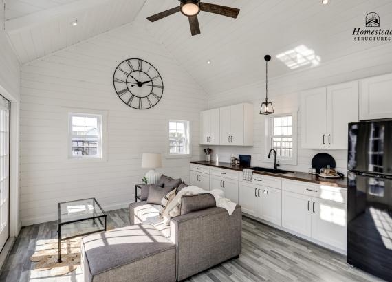 Interior of 14' x 22' Century A-Frame Pool House in New Holland PA