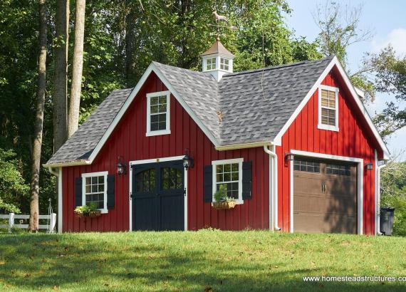 14' x 24' 2-Story Liberty A-Frame 1-Car Garage in Glencoe Sparks MD