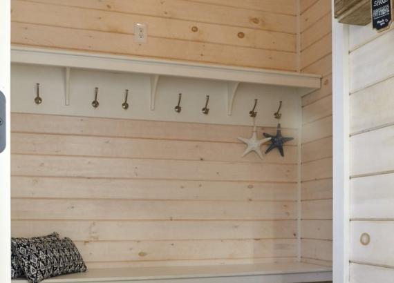 Interior changing room on Avalon pool house