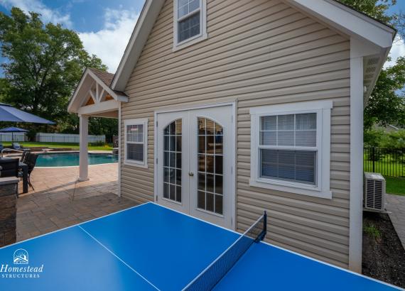 Spacious 16' x 16' Liberty Pool House with Attached 10' x22' Vintage Pavilion in Trappe PA