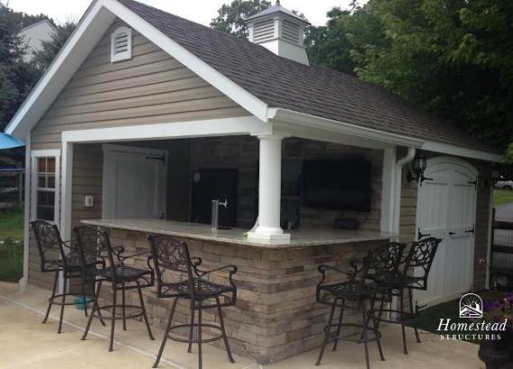 16' x 18' Custom Pool Cabana