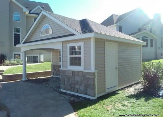 16' x 20' Wellington pool house with hip roof