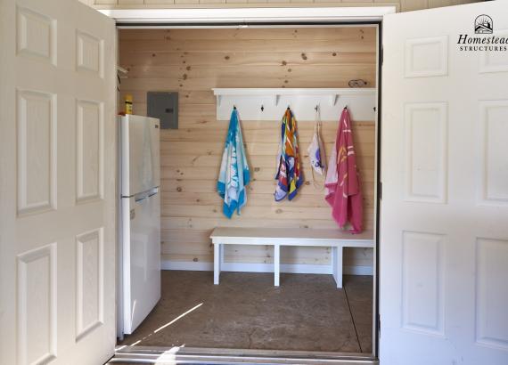 Photo of changing room in16' x 24' Avalon Pool House with Bar in Lower Gwynedd PA