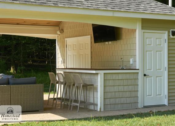 Bar photo of 16' x 24' Avalon Pool House with Bar in Lower Gwynedd PA