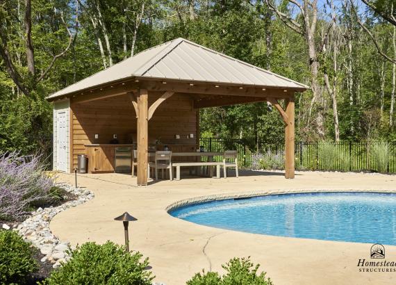 16' x 24' Timber Frame Avalon Pool House in Quakertown PA