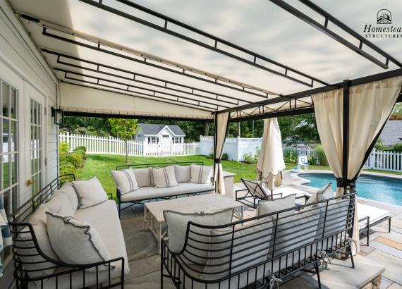 16' x 30' Luxury Hip Roof Pool House in Greenwich, Connecticut