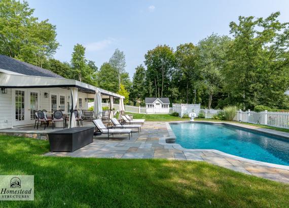 16' x 30' Luxury Hip Roof Pool House in Greenwich, Connecticut