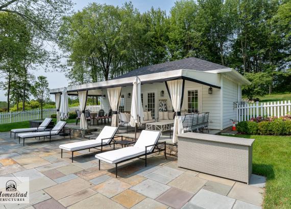 16' x 30' Luxury Hip Roof Pool House in Greenwich, Connecticut