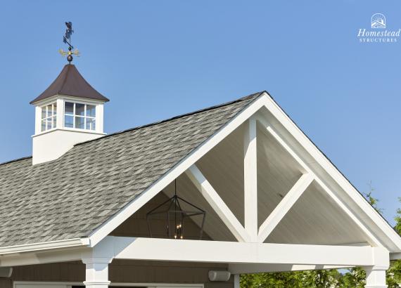 Gable of 16' x 34' A-Frame Avalon Pool House in Ivyland, PA