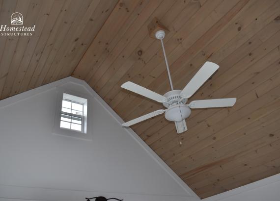 Ceiling & Ceiling Fan of 17' x 18' Custom Heritage Pool House Display in New Holland, PA