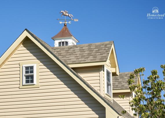 Exterior details of 17' x 24' Custom Liberty A-Frame Pool House in Bethlehem PA