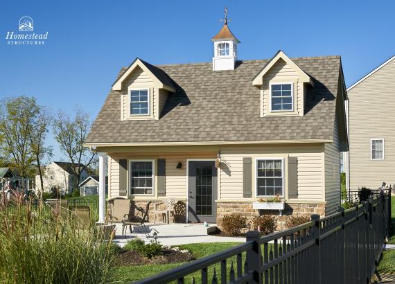 Exterior view of 17' x 24' Custom Liberty A-Frame Pool House in Bethlehem PA