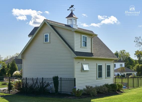 Back exterior view of 17' x 24' Custom Liberty A-Frame Pool House in Bethlehem PA