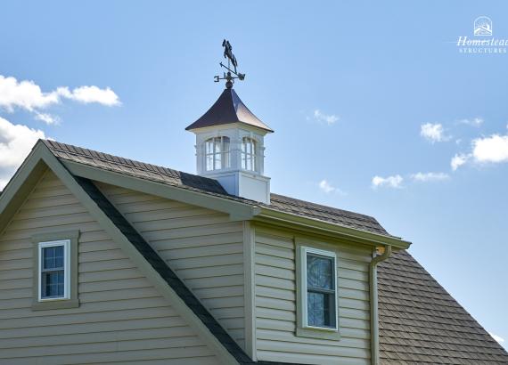 Cupola of 17' x 24' Custom Liberty A-Frame Pool House in Bethlehem PA